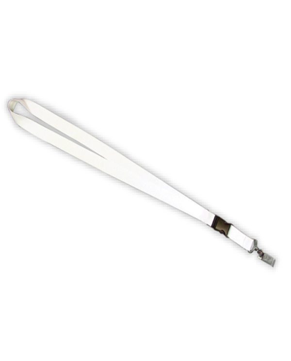 Lanyard 20mm 2 in 1 with Crocodile Clip Sublimation- White