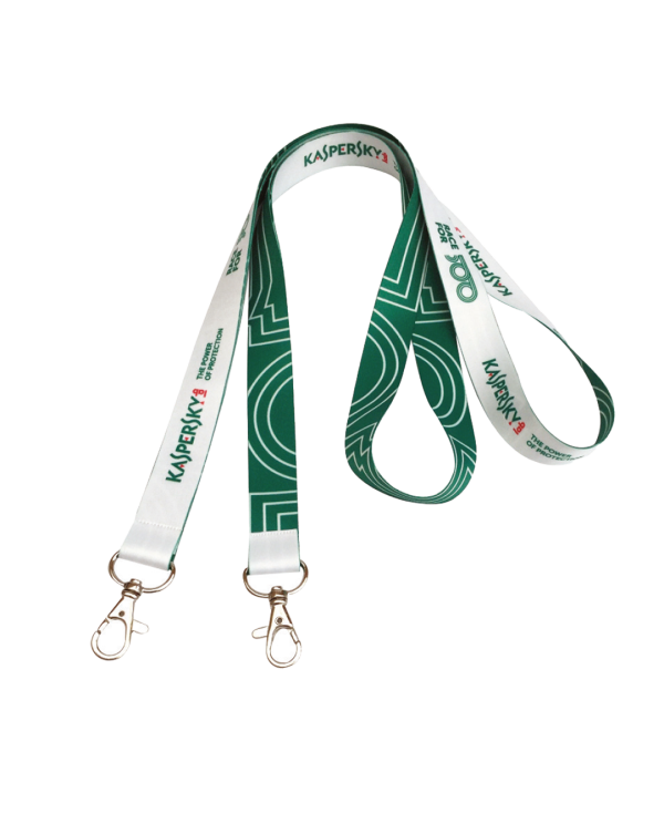 Lanyard 20mm Twin Hook Sublimation- White - Image 3