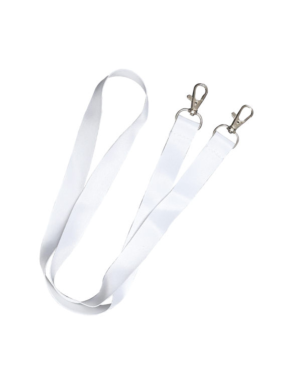 Lanyard 20mm Twin Hook Sublimation- White