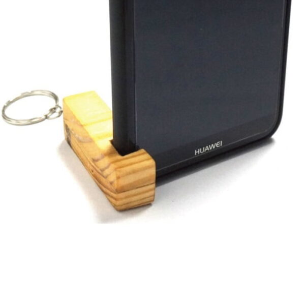 Sylvan - Bamboo Keychain with Mobile Stand - Image 4